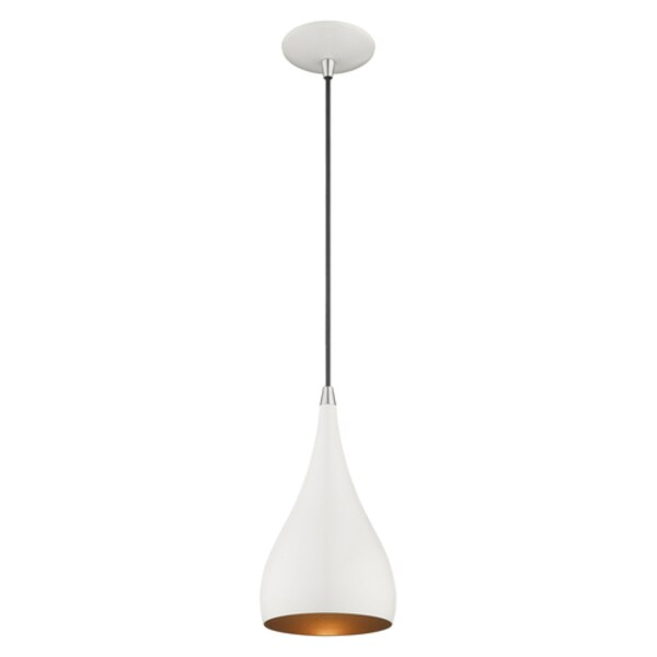 Metal Shade Mini Pendants 1 Light Shiny