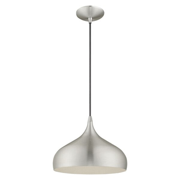 Metal Shade Mini Pendants 1 Light Brushed Aluminum Mini Pendant