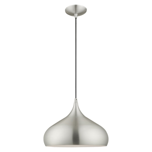 Metal Shade Mini Pendants 1 Light Brushed Aluminum Mini Pendant
