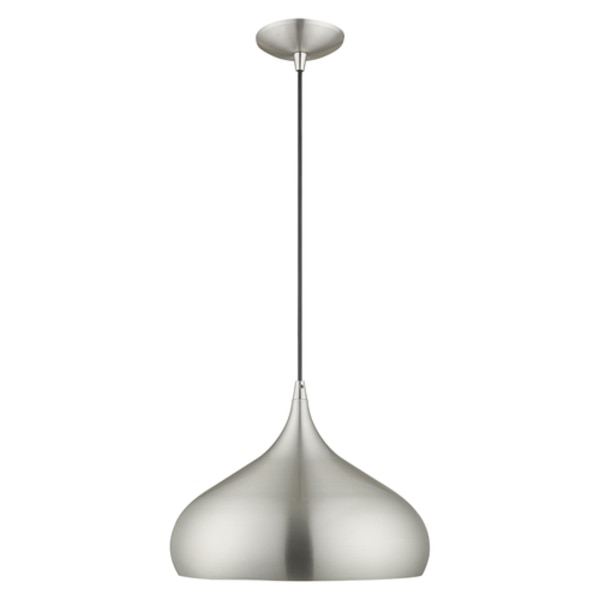 Metal Shade Mini Pendants 1 Light Brushed Aluminum Mini Pendant