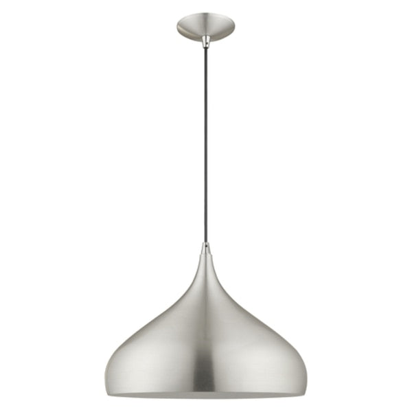 Metal Shade Mini Pendants 1 Light Brushed Aluminum Mini Pendant