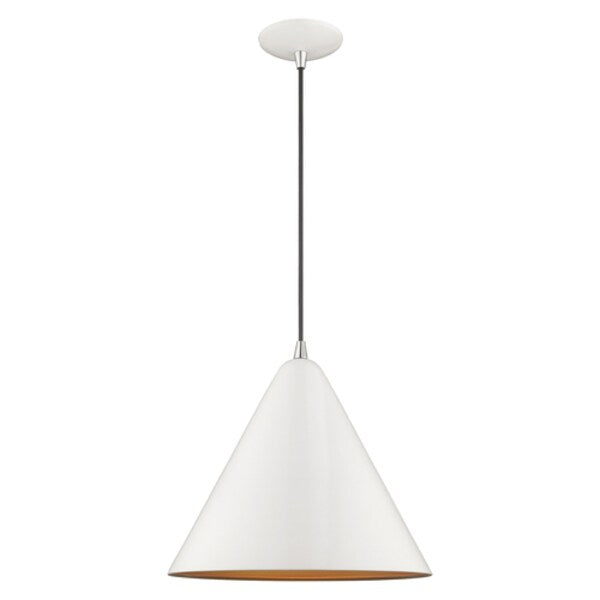Metal Shade Mini Pendants 1 Light Shiny