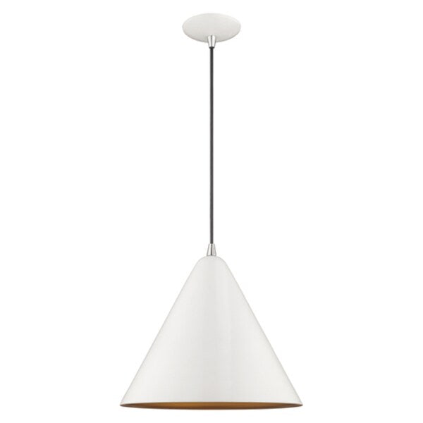 Metal Shade Mini Pendants 1 Light Shiny