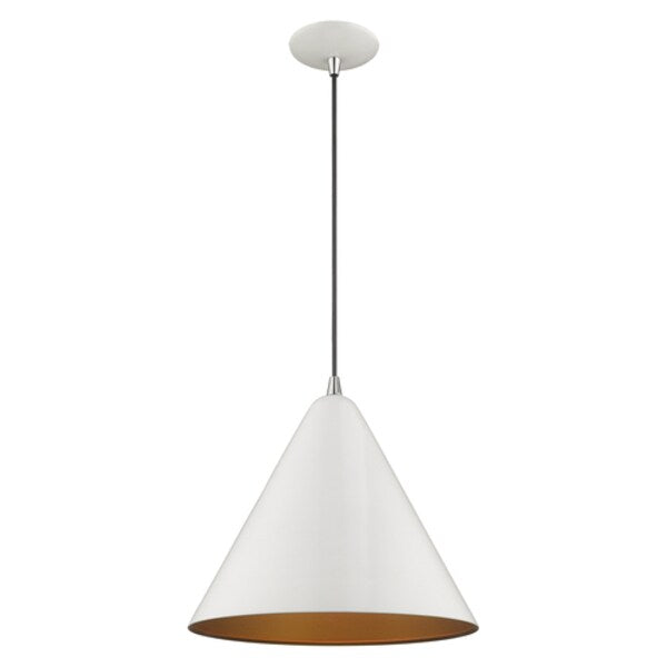 Metal Shade Mini Pendants 1 Light Shiny