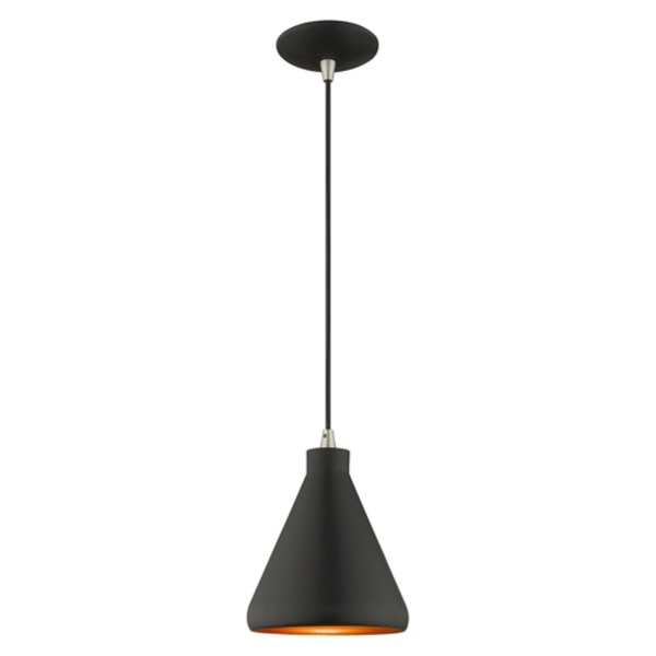 Metal Shade Mini Pendants 1 Light Black Mini Pendant