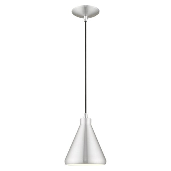 Metal Shade Mini Pendants 1 Light Brushed Aluminum Mini Pendant