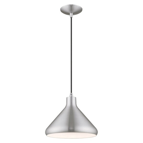 Metal Shade Mini Pendants 1 Light Brushed Aluminum Mini Pendant