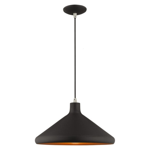 Metal Shade Mini Pendants 1 Light Black Mini Pendant