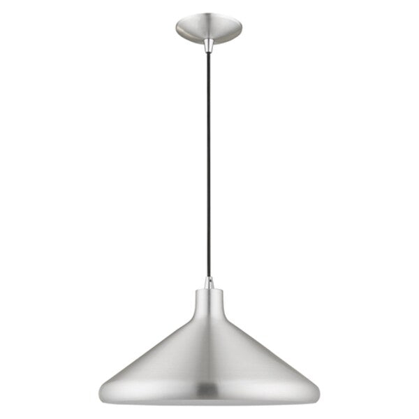 Metal Shade Mini Pendants 1 Light Brushed Aluminum Mini Pendant