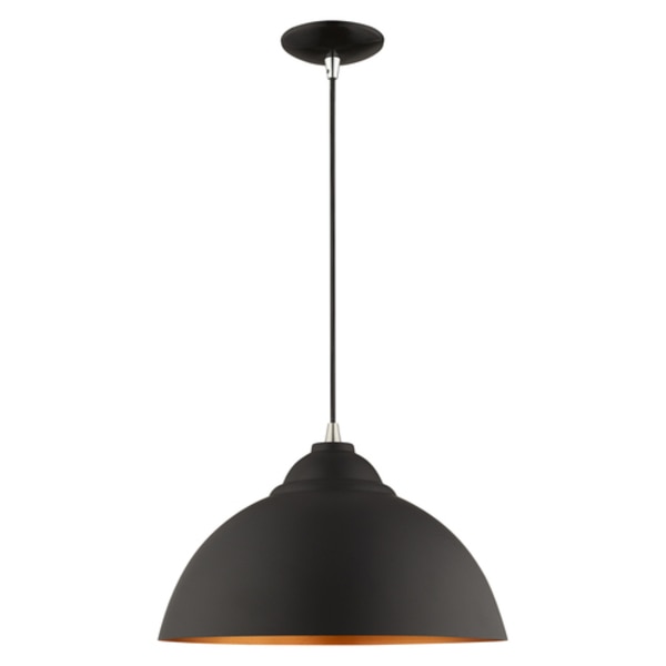 Metal Shade Mini Pendants 1 Light Black Mini Pendant