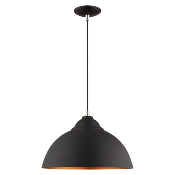 Metal Shade Mini Pendants 1 Light Black Mini Pendant