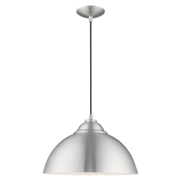 Metal Shade Mini Pendants 1 Light Brushed Aluminum Mini Pendant