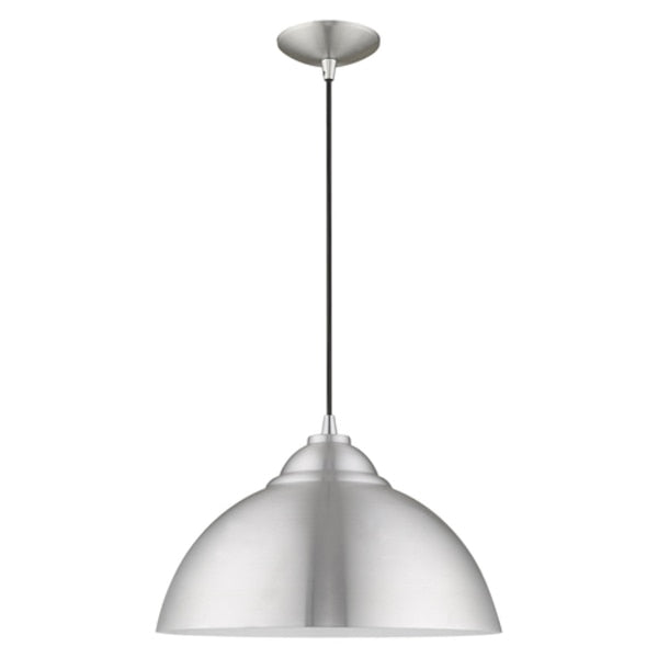Metal Shade Mini Pendants 1 Light Brushed Aluminum Mini Pendant