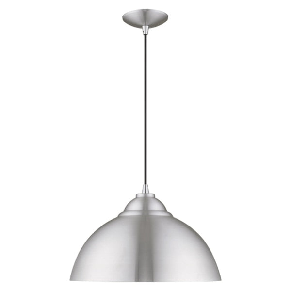 Metal Shade Mini Pendants 1 Light Brushed Aluminum Mini Pendant