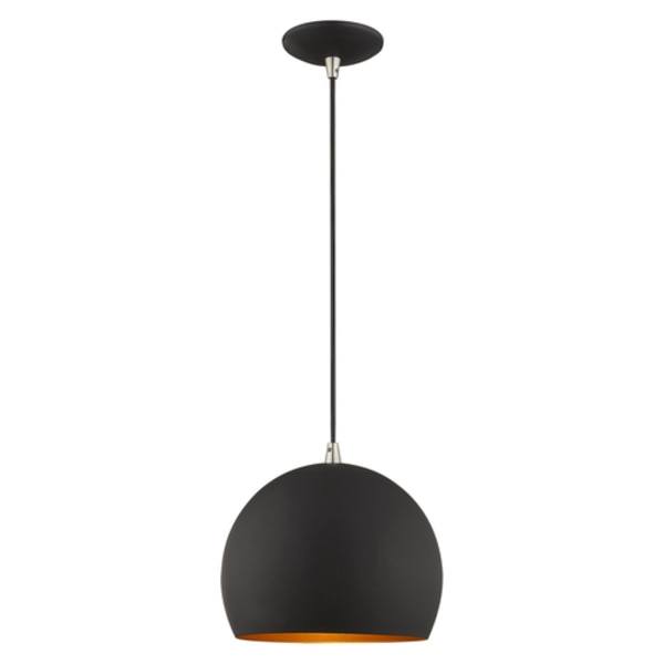 Metal Shade Mini Pendants 1 Light Black Mini Pendant