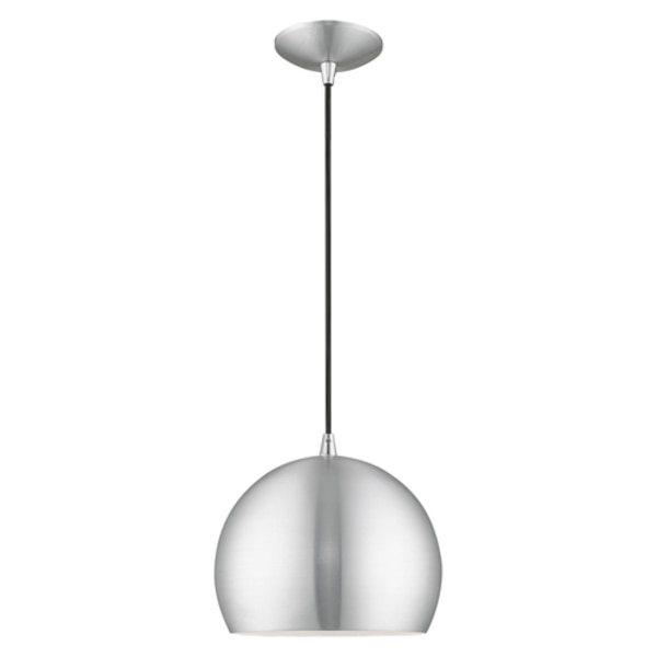 Metal Shade Mini Pendants 1 Light Brushed Aluminum Mini Pendant