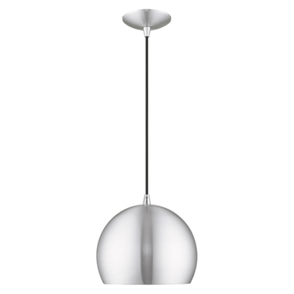 Metal Shade Mini Pendants 1 Light Brushed Aluminum Mini Pendant