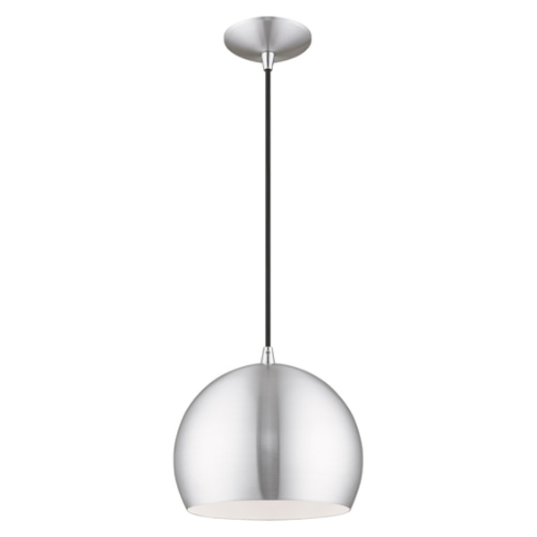 Metal Shade Mini Pendants 1 Light Brushed Aluminum Mini Pendant