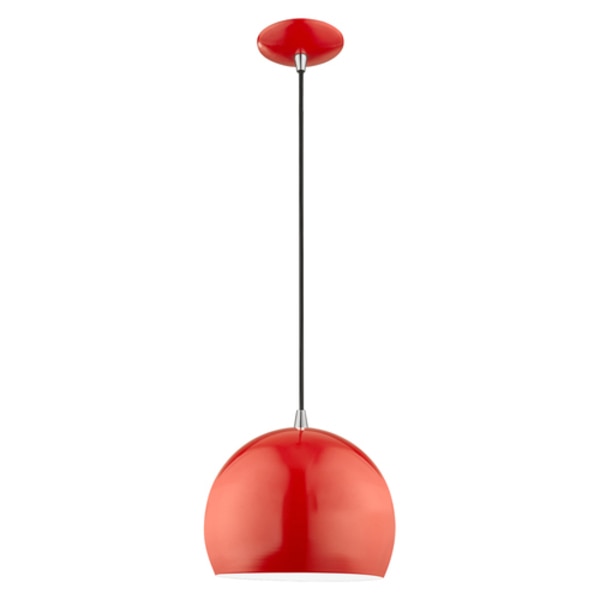 Metal Shade Mini Pendants 1 Light Shiny