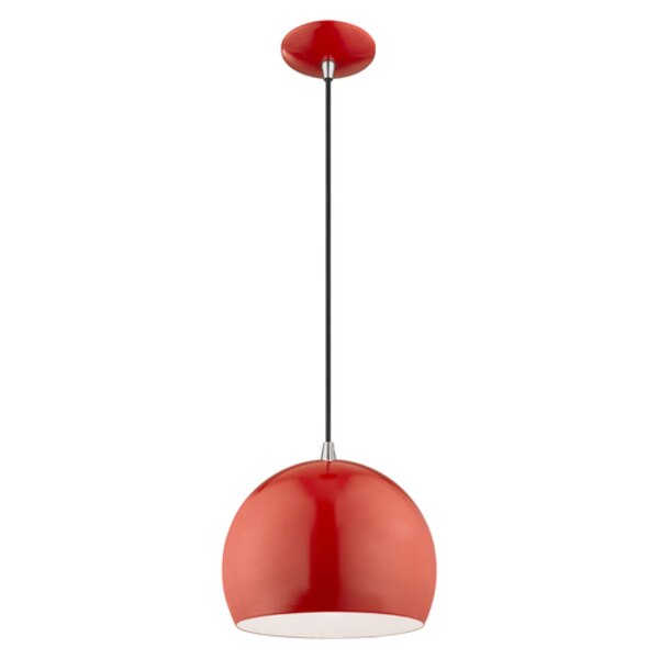 Metal Shade Mini Pendants 1 Light Shiny