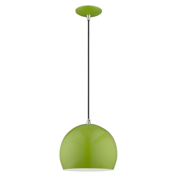 Metal Shade Mini Pendants 1 Light Shiny Apple Green Mini Pendant