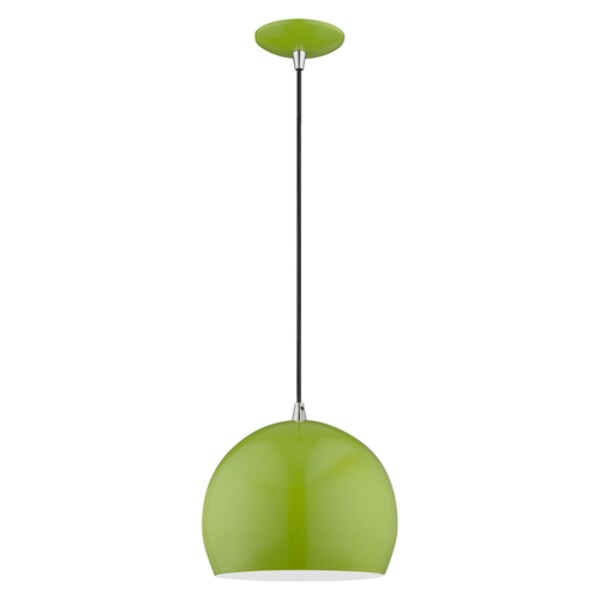 Metal Shade Mini Pendants 1 Light Shiny Apple Green Mini Pendant