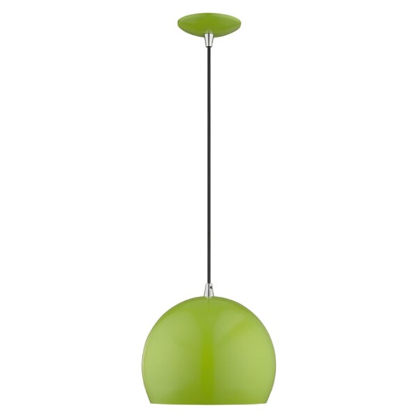 Metal Shade Mini Pendants 1 Light Shiny Apple Green Mini Pendant