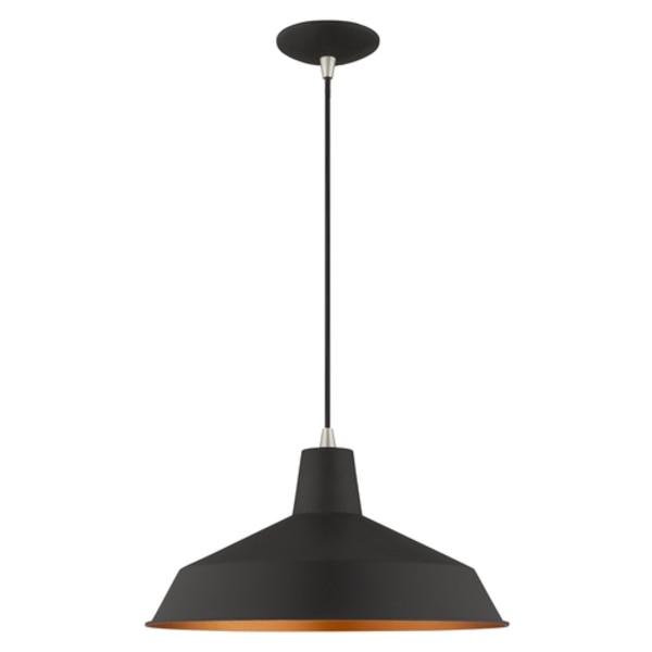 Metal Shade Mini Pendants 1 Light Black Mini Pendant