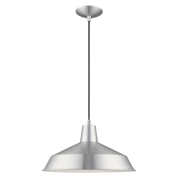 Metal Shade Mini Pendants 1 Light Brushed Aluminum Mini Pendant