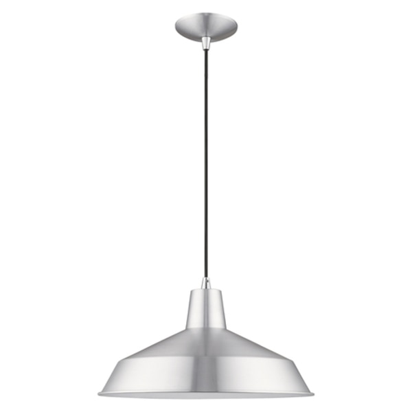 Metal Shade Mini Pendants 1 Light Brushed Aluminum Mini Pendant