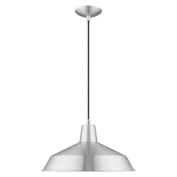 Metal Shade Mini Pendants 1 Light Brushed Aluminum Mini Pendant
