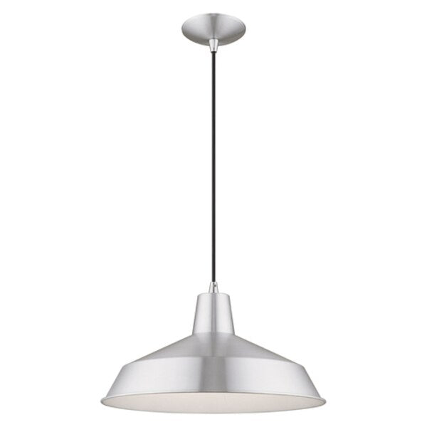 Metal Shade Mini Pendants 1 Light Brushed Aluminum Mini Pendant