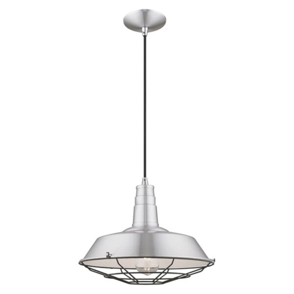 Metal Shade Mini Pendants 1 Light Brushed Aluminum Mini Pendant