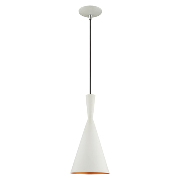Metal Shade Mini Pendants 1 Light White Mini Pendant
