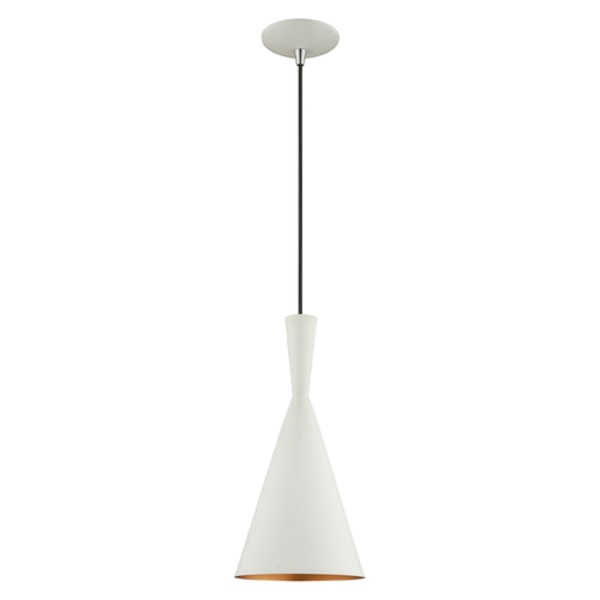 Metal Shade Mini Pendants 1 Light White Mini Pendant