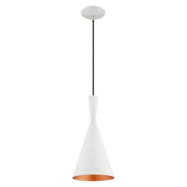 Metal Shade Mini Pendants 1 Light White Mini Pendant