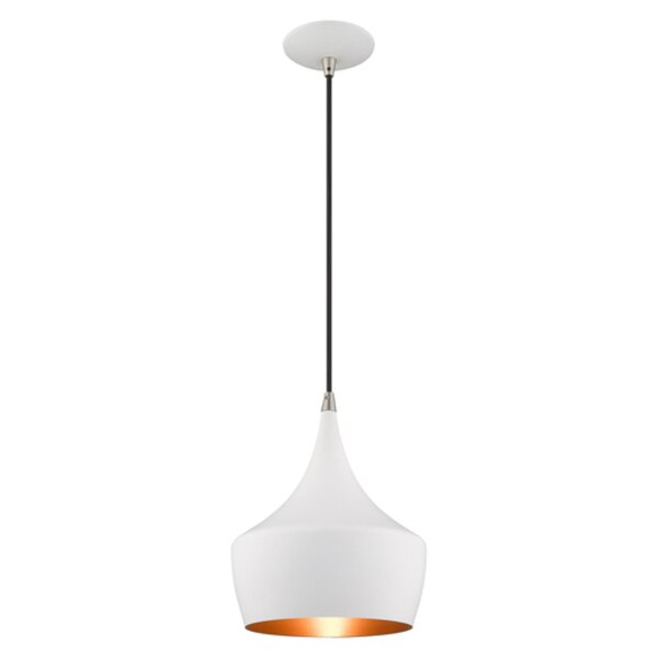 Metal Shade Mini Pendants 1 Light White Mini Pendant