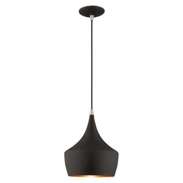 Metal Shade Mini Pendants 1 Light Black Mini Pendant