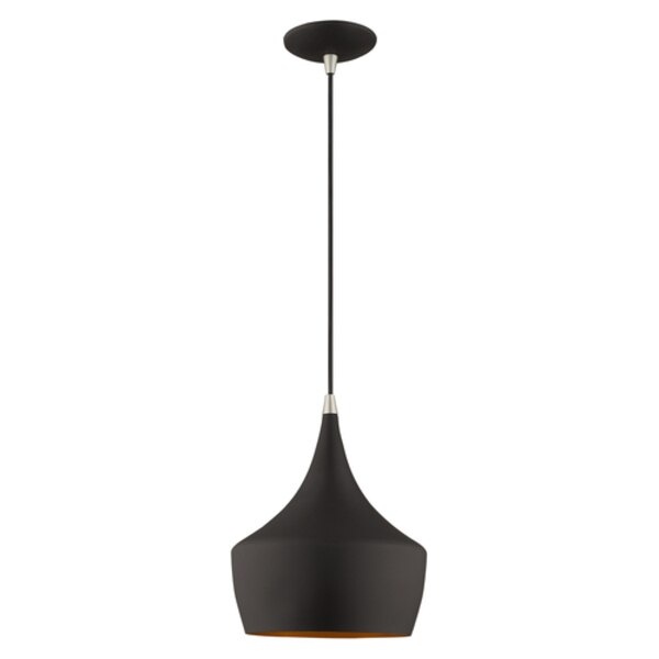 Metal Shade Mini Pendants 1 Light Black Mini Pendant