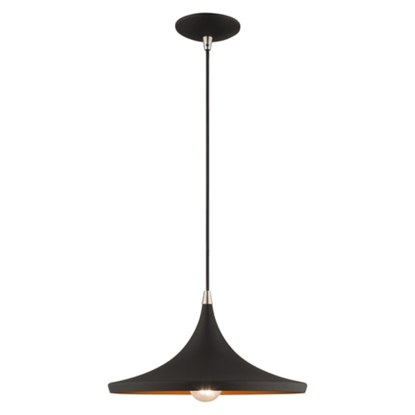 Metal Shade Mini Pendants 1 Light Black Mini Pendant