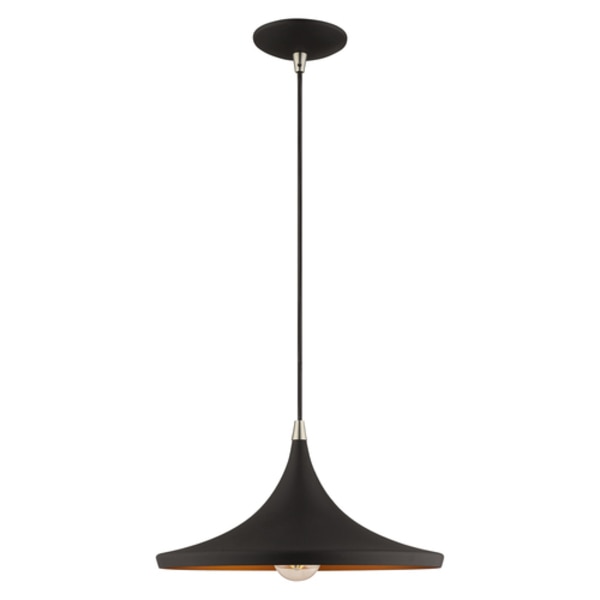 Metal Shade Mini Pendants 1 Light Black Mini Pendant