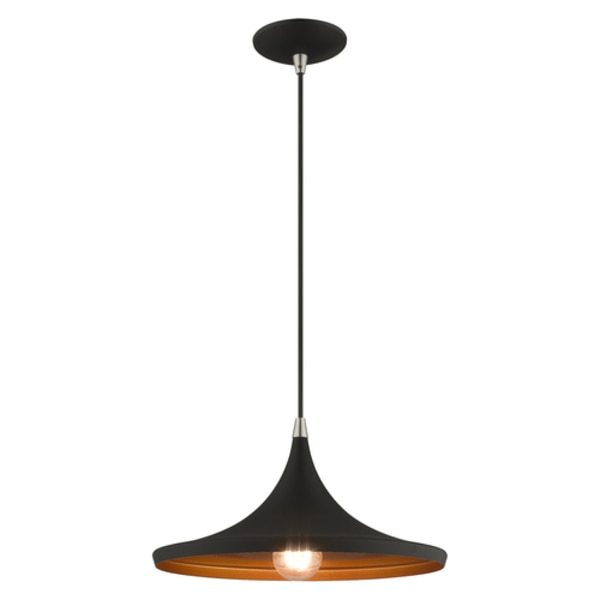 Metal Shade Mini Pendants 1 Light Black Mini Pendant