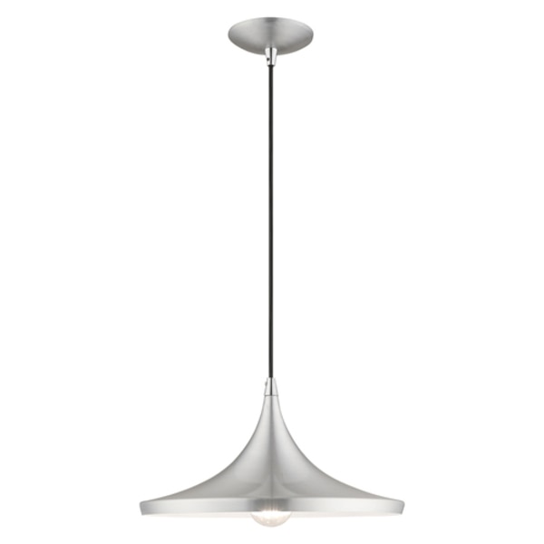 Metal Shade Mini Pendants 1 Light Brushed Aluminum Mini Pendant