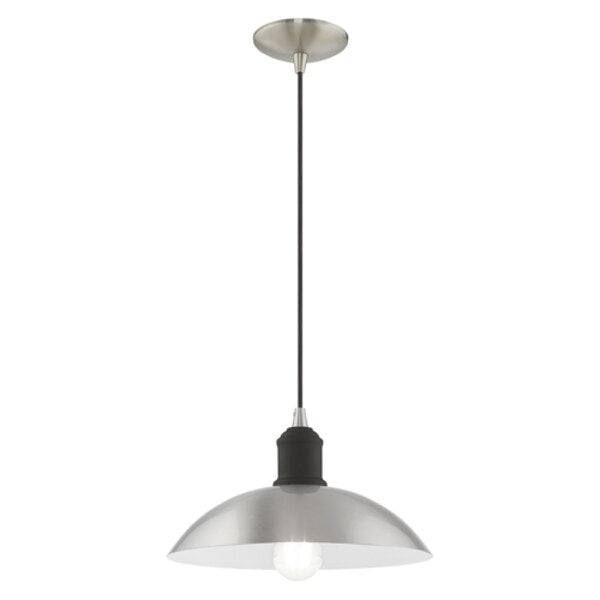 Metal Shade Mini Pendants 1 Light Brushed Nickel Mini Pendant