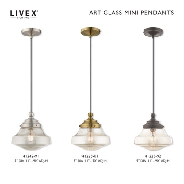 Art Glass Mini Pendants 1 Light English