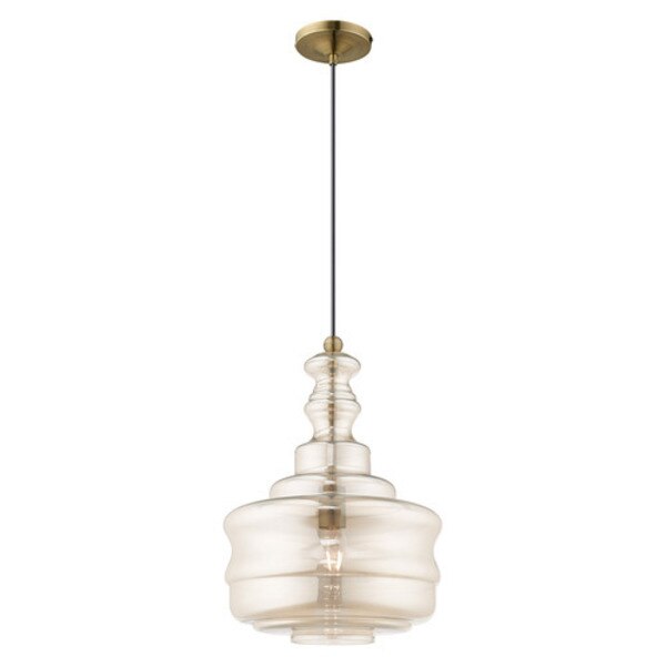 Art Glass Mini Pendants 1 Light Antique Brass Mini Pendant