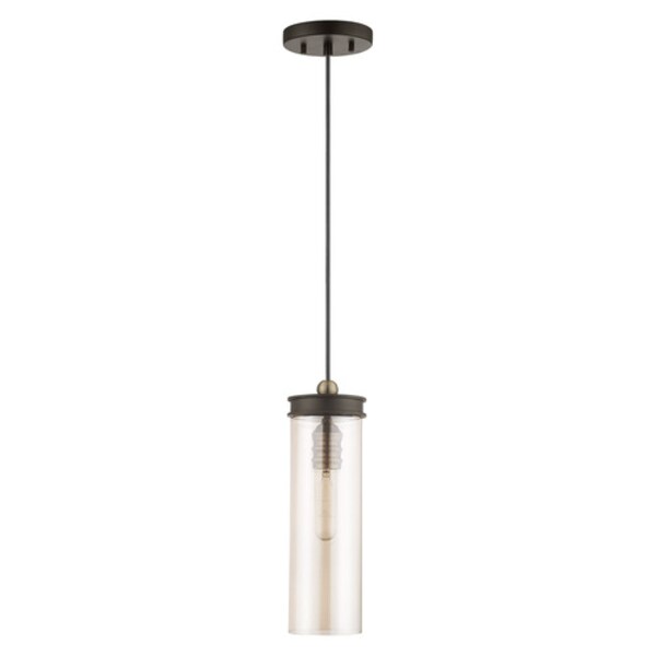 Art Glass Mini Pendants 1 Light Bronze Mini Pendant
