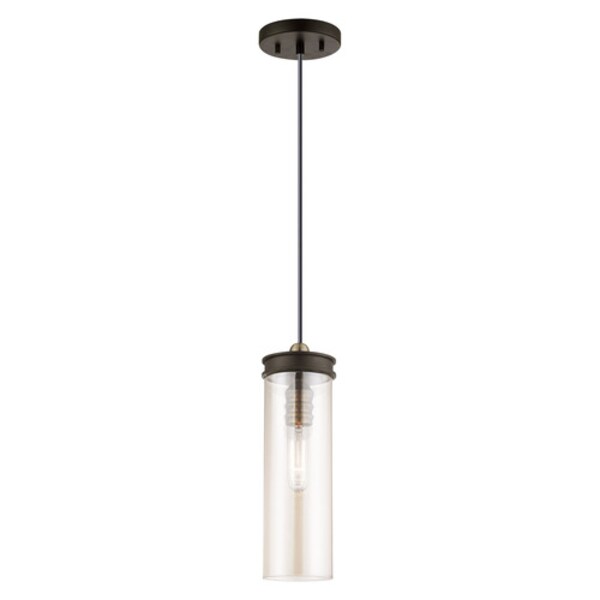 Art Glass Mini Pendants 1 Light Bronze Mini Pendant