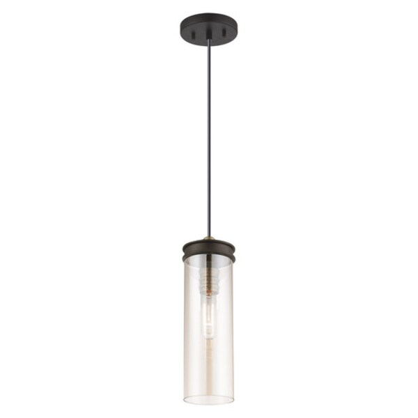 Art Glass Mini Pendants 1 Light Bronze Mini Pendant