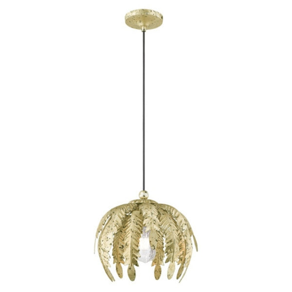 Acanthus 1 Light Winter Gold Mini Pendan